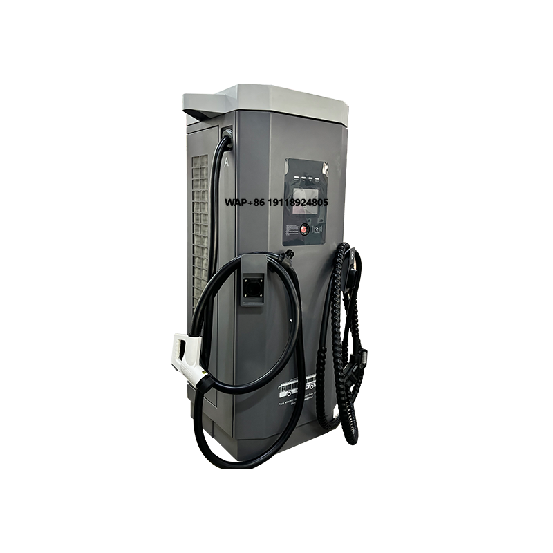 Ev Charging Pile - สถานีชาร์จรถยนต์ไฟฟ้าแบบติดตั้งบนพื้น 60kW DC ชาร์จเร็ว สำหรับรถยนต์ไฟฟ้า ป้องกันน้ำ