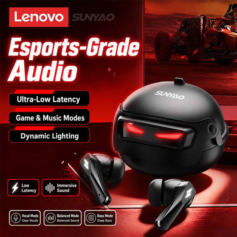 Type 2 Charger - เลือกหูฟังเกมมิ่ง Lenovo GT101 ไร้สาย Bluetooth 6.0