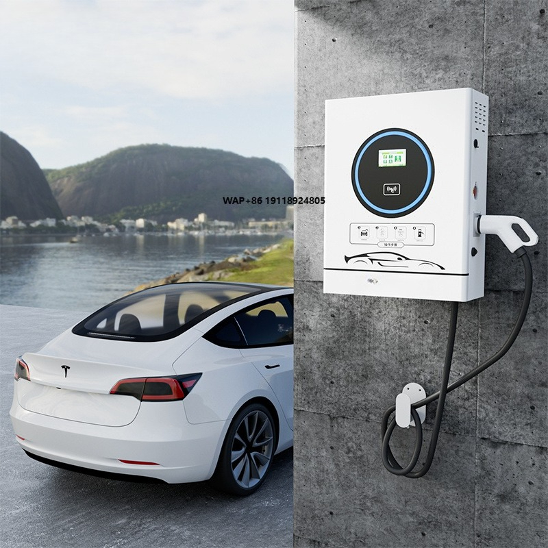 Ev Charging Pile - สถานีชาร์จรถยนต์ไฟฟ้าแบบติดผนัง OEM 7-22 กิโลวัตต์ พร้อมปลั๊กแบบที่ 1
