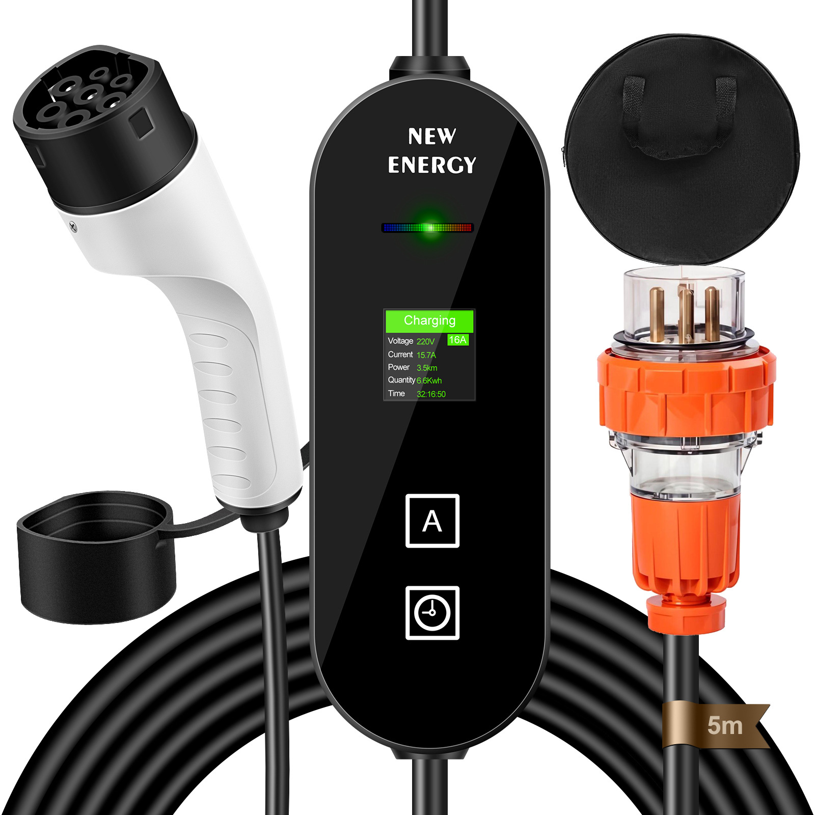 Portable Ev Charger 32A Type 2 Cee Plug - ปลั๊ก EU/UK CEE 32A/16A สถานีชาร์จ EV