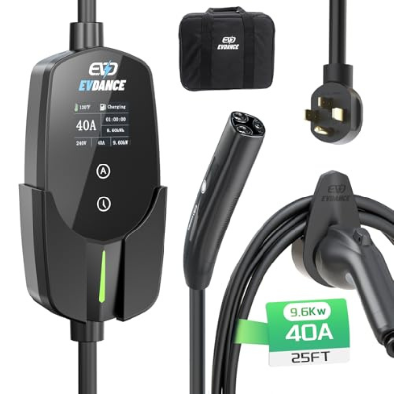 Portable Ev Charger - เครื่องชาร์จรถยนต์ไฟฟ้าแบบพกพา EVDANCE สำหรับ Tesla 40A NACS