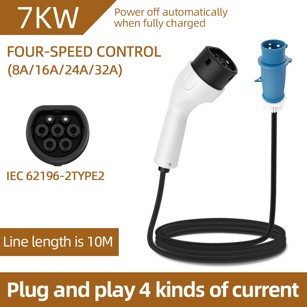 Ev Charger Adapter - สําหรับยานพาหนะไฟฟ้า 7KW 32A EV Charger แบบพกพา
