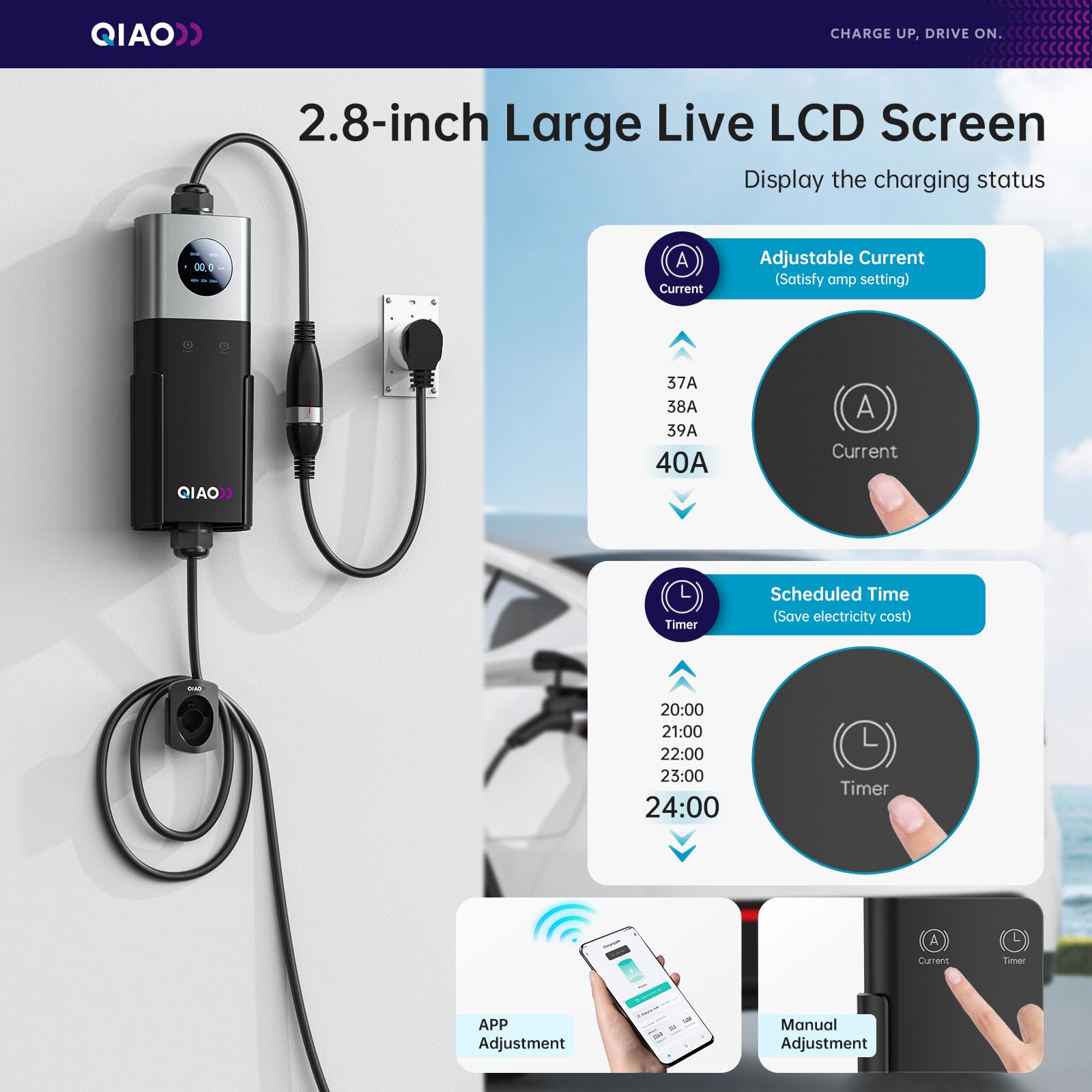 เครื่องชาร์จรถยนต์ไฟฟ้า QIAO ร - Portable Ev Charger บทวิจารณ์และราคา