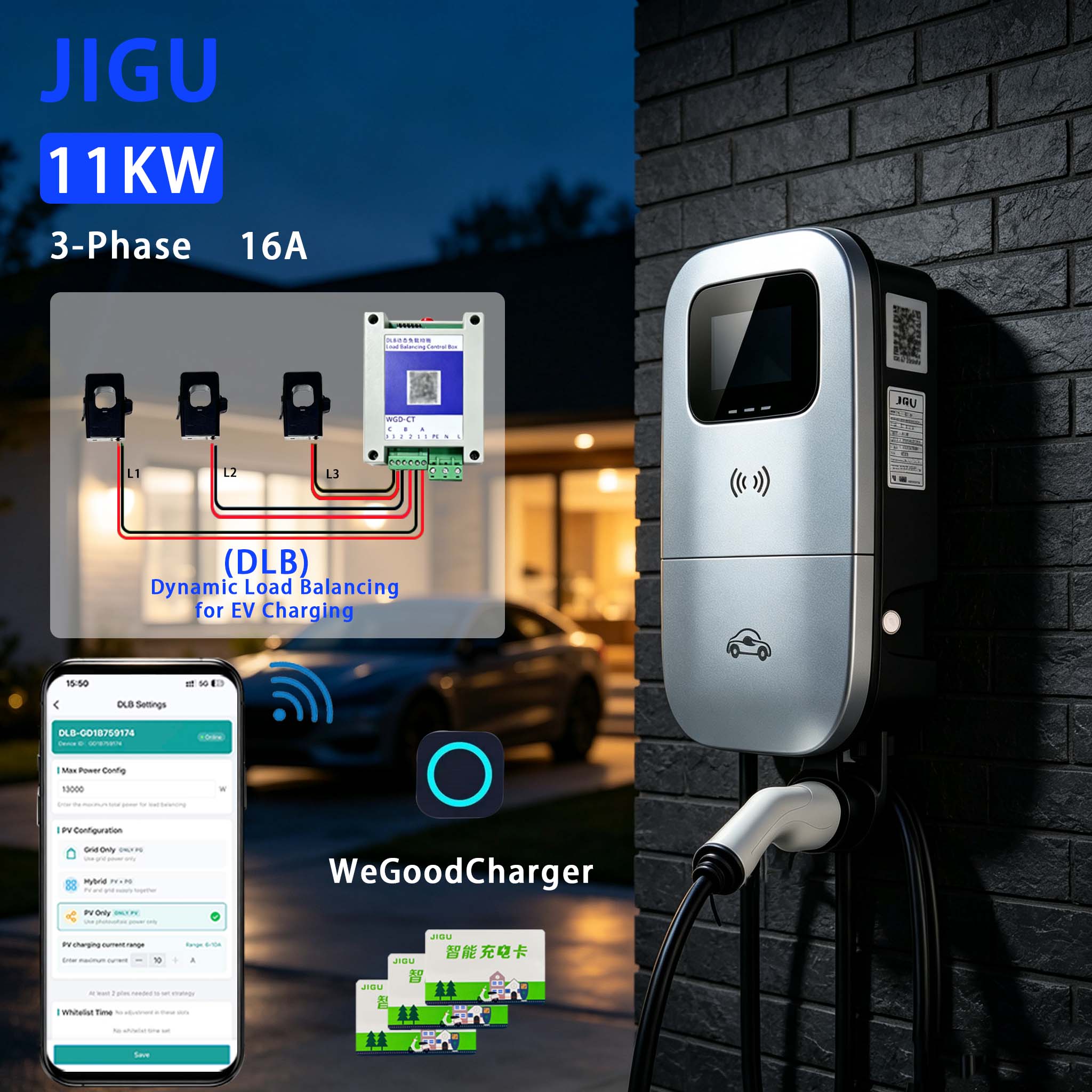 เครื่องชาร์จรถยนต์ไฟฟ้า JIGU ร - Wallbox Ev บทวิจารณ์และราคา