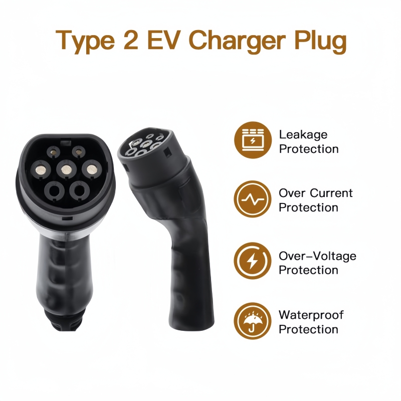 Type2ใหม่ตัวผู้/ตัวเมีย EV ปลั - Ev Charger Adapter บทวิจารณ์และราคา