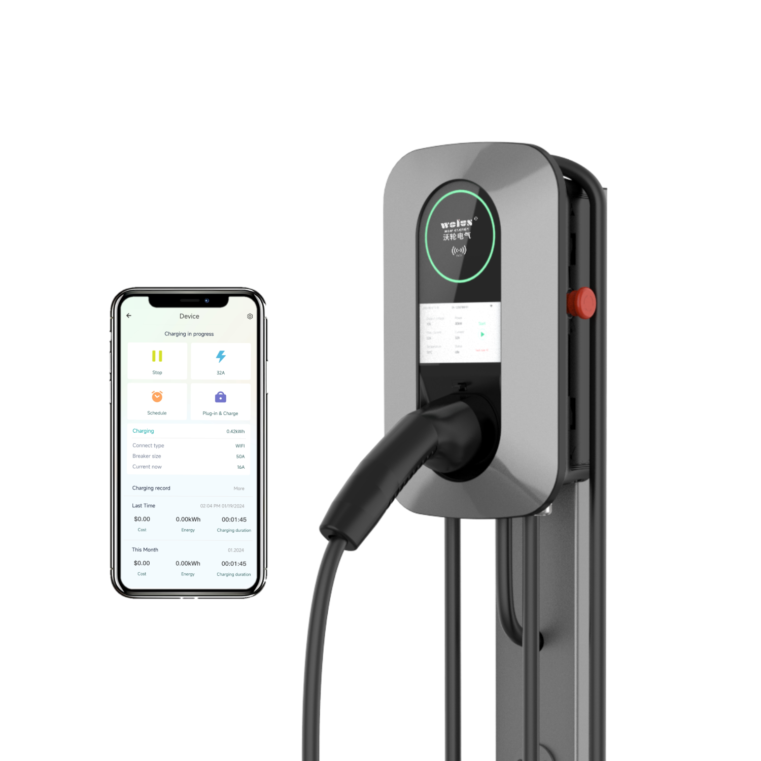 เครื่องชาร์จรถยนต์ไฟฟ้าแบบติดผ - Ev Charging Pile บทวิจารณ์และราคา