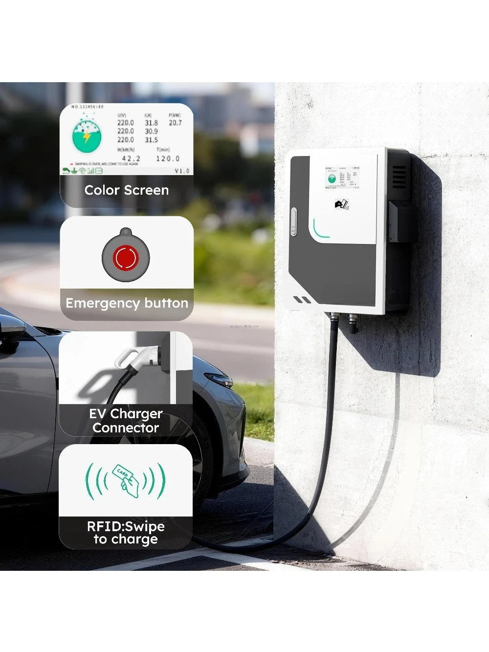 เครื่องชาร์จรถยนต์ไฟฟ้าประสิทธ - Ev Charging Pile บทวิจารณ์และราคา