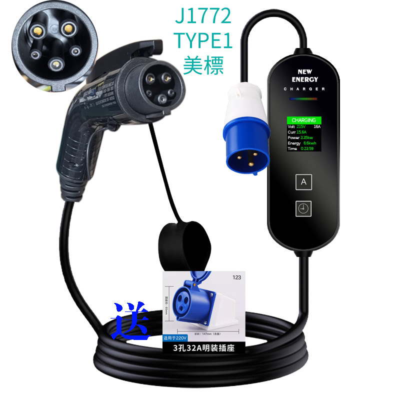 ปลั๊ก EU/UK CEE 32A/16A สถานีช - Portable Ev Charger 32A Type 2 Cee Plug บทวิจารณ์และราคา