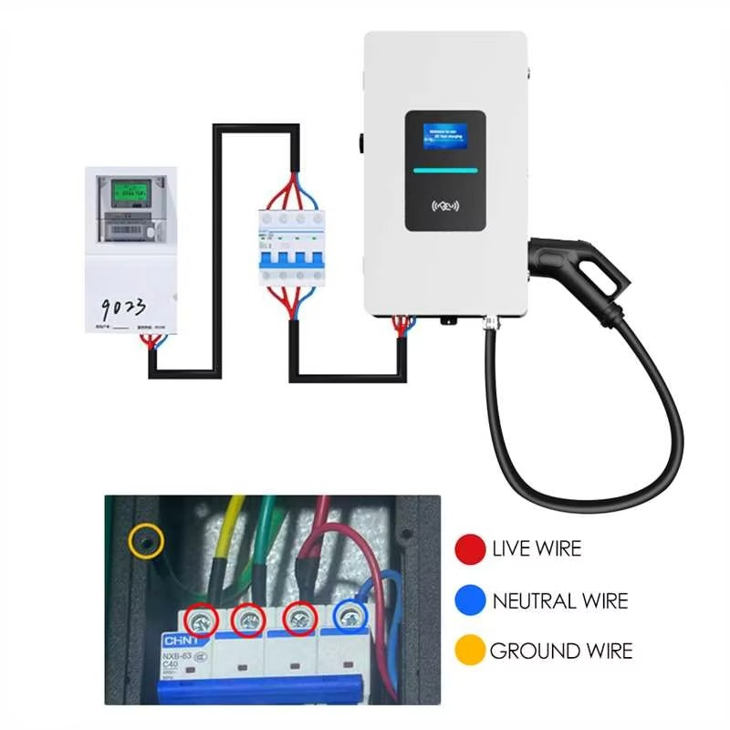 RSCHG 20kw CCS1 IP54 เครื่องชา - Ev Charger บทวิจารณ์และราคา