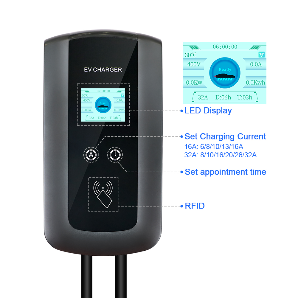 Kolanky 32A 7.2/22KW EV สถานีช - Wallbox Ev บทวิจารณ์และราคา