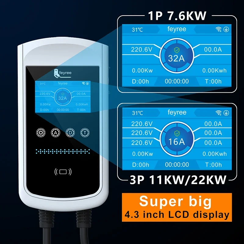 เครื่องชาร์จรถยนต์ไฟฟ้า Feyree - Wallbox Ev บทวิจารณ์และราคา